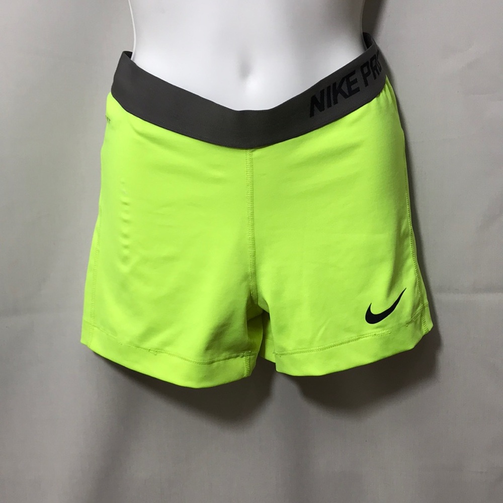 Neon yellow dri-fit shorts